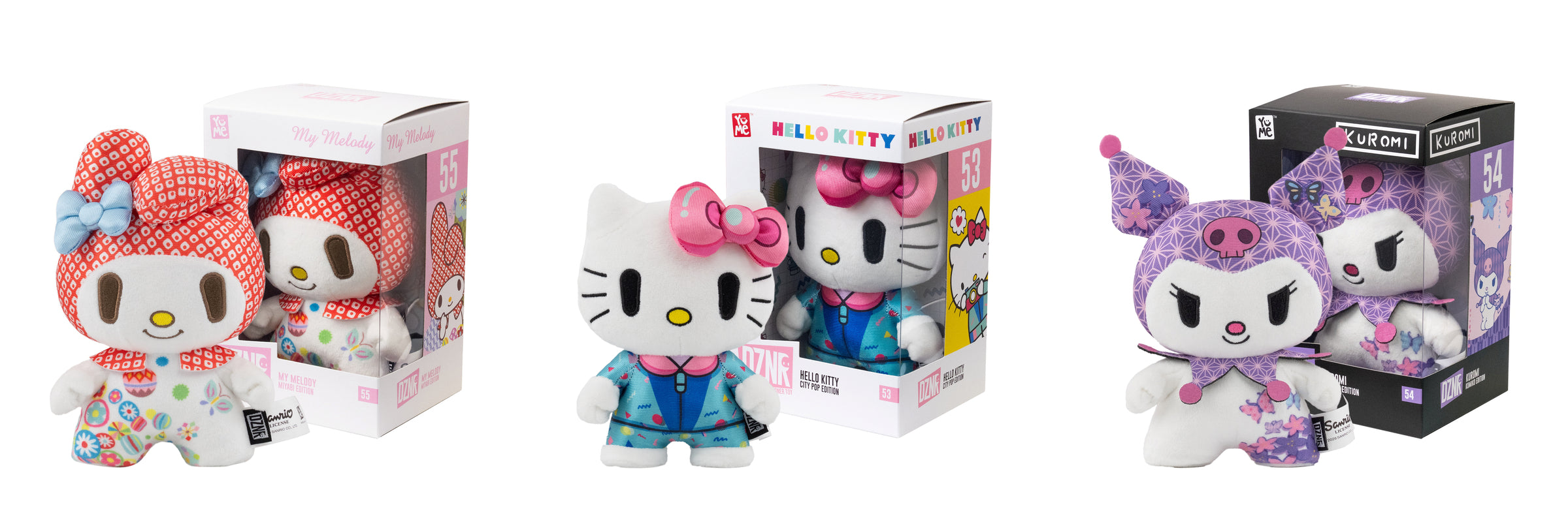 YuMe - Assortiment de peluches Hello Kitty & Friends DZNR City Pop (6 peluches)