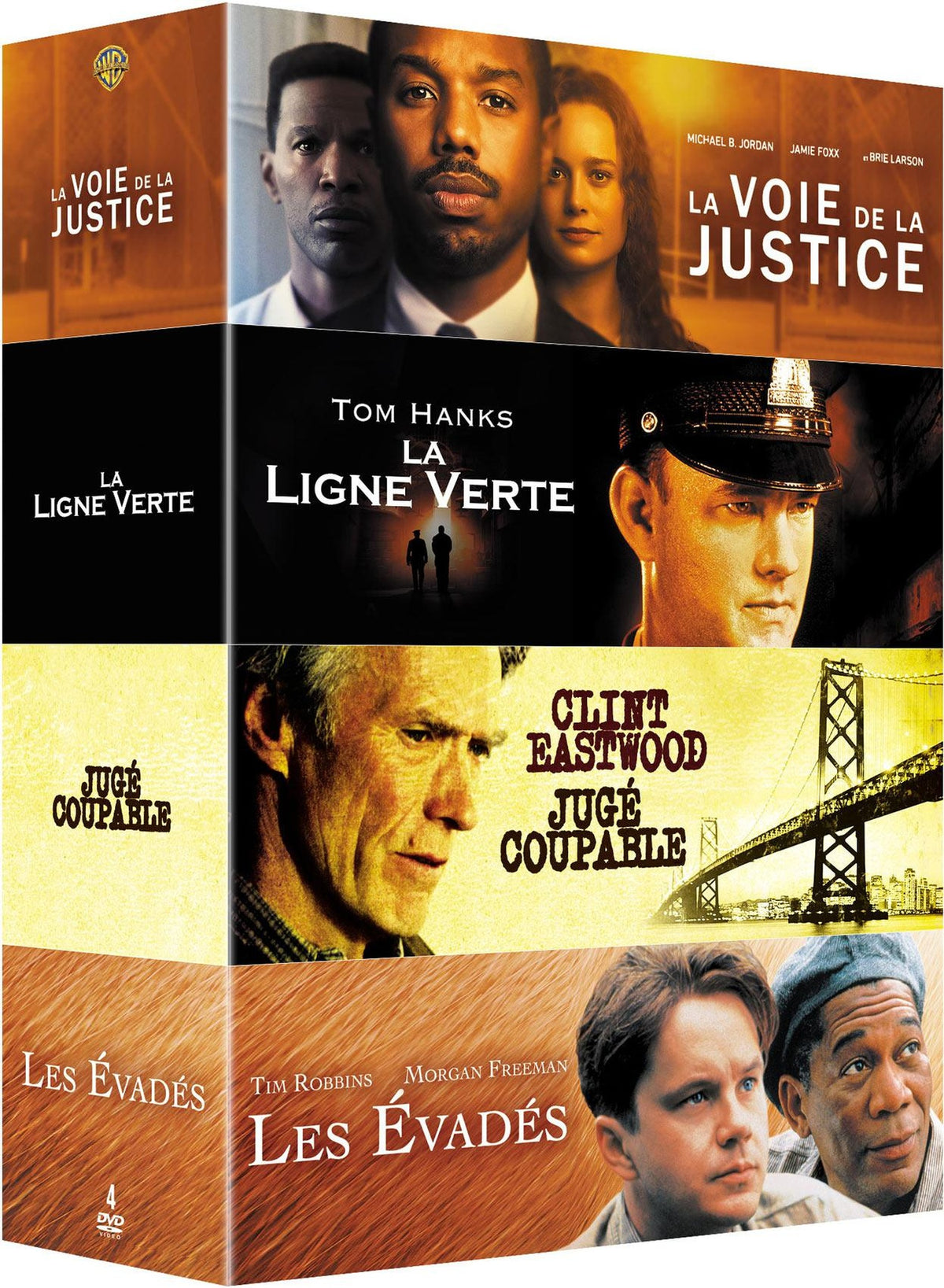 Coffret 4 films : La Voie de la justice + La Ligne verte + Les Évadés + Juge coupable [DVD]