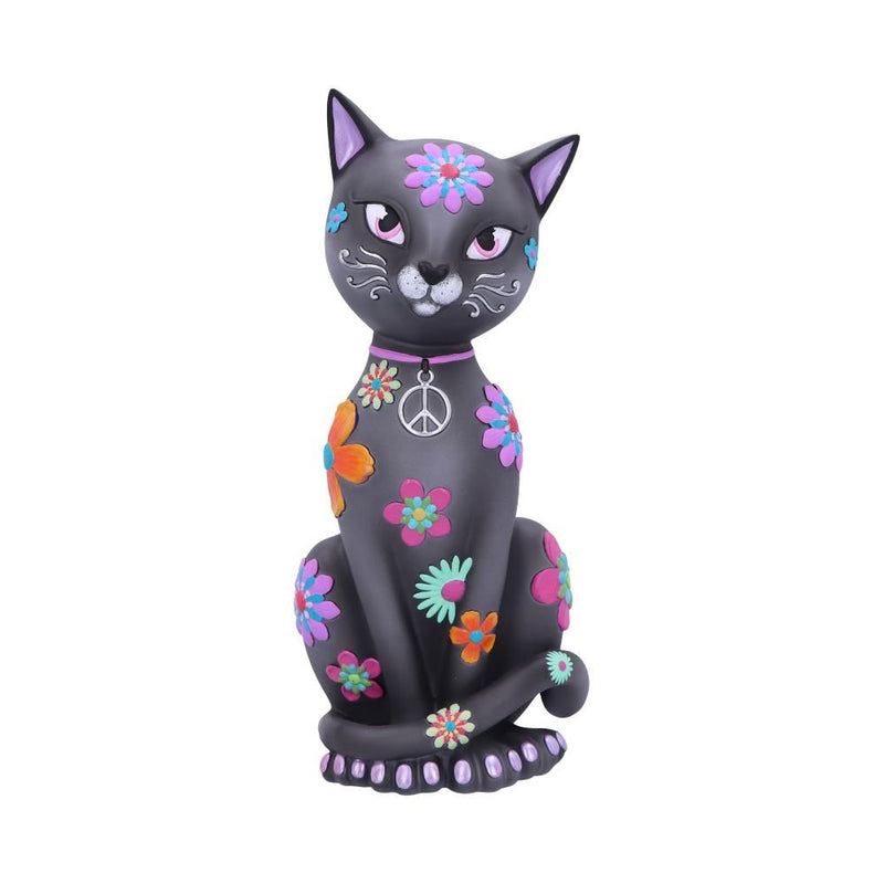 Figurine d'ornement de chat hippie 26cm