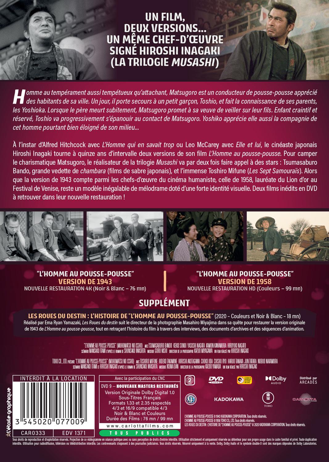 L'Homme au pousse-pousse (1943 + 1958) [DVD]