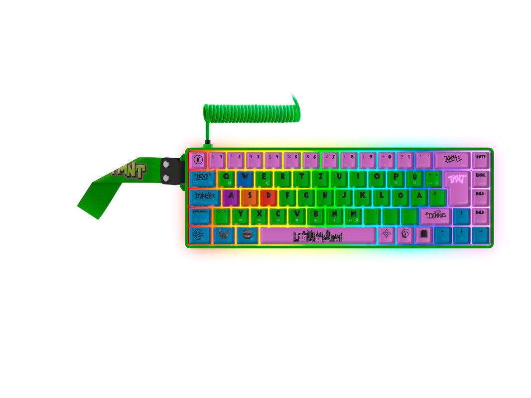 DragonShock - Clavier de jeu mécanique filaire RGB TMNT Cowabunga - Qwertz DE