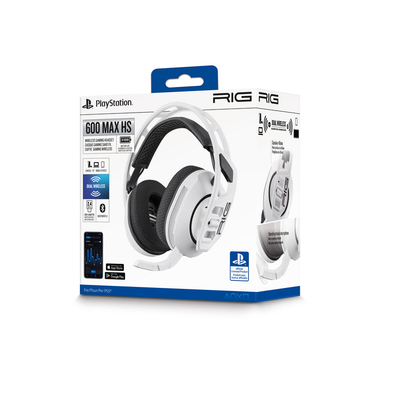 Nacon - Casque de jeu sans-fil RIG 600 MAX HSW blanc pour PS5