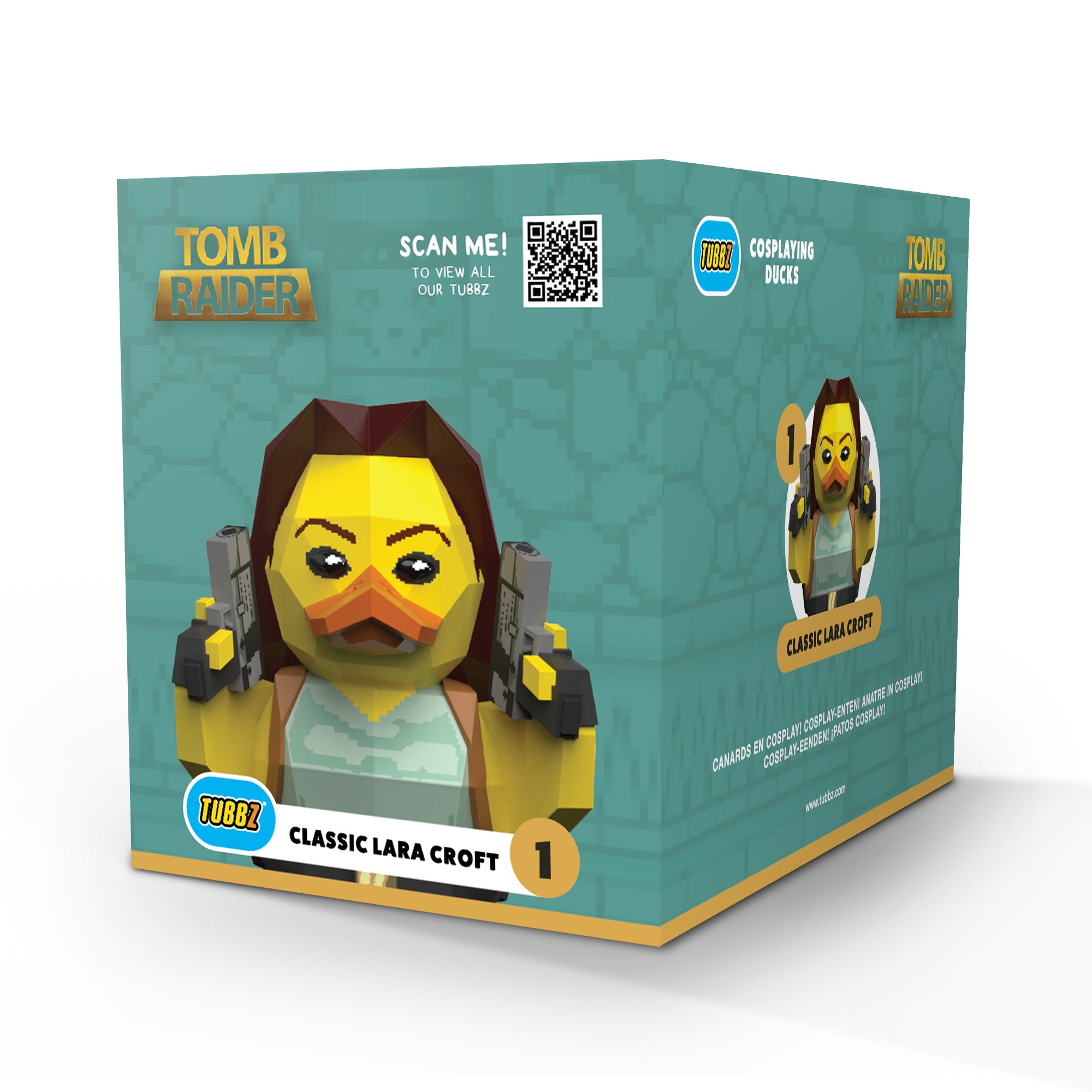 Numskull - Best of TUBBZ Boîte Canard de bain - Tomb Raider - Lara Croft - 9cm