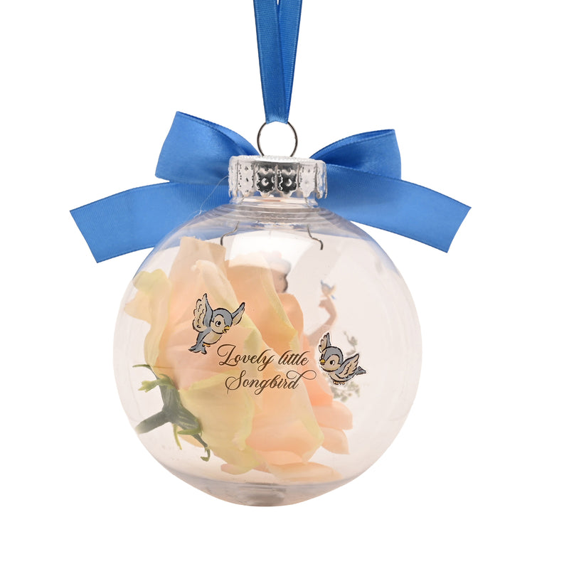 Disney - Princesse - Boule de Noël avec des Fleurs Artificielles - Blanche-Neige