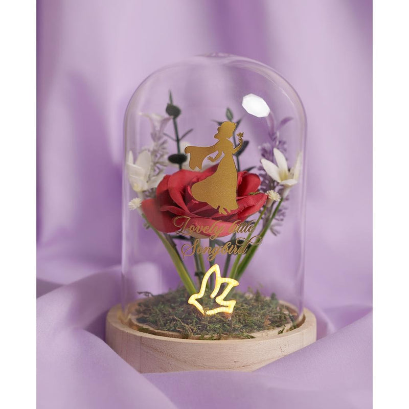 Disney - Blanche-Neige et les Sept Nains - Cloche Florale avec Lumière Néon "Blanche-Neige"