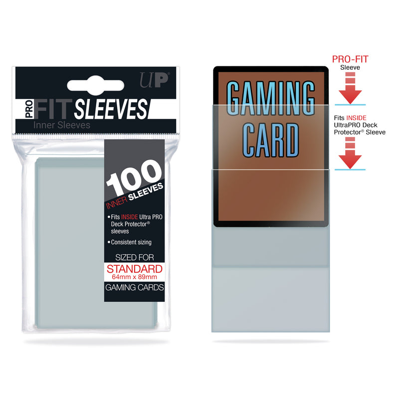 Ultra Pro - Sachet de 100 protèges cartes PRO-Fit taille standard (64mm x 89mm)
