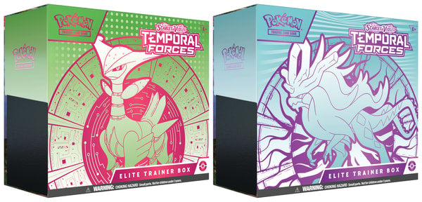 Pokémon TCG - Scarlet & Violet - Temporal Forces Elite Trainer Box Iron Leaf or Walking Wake (1x random box) - flash vidéo