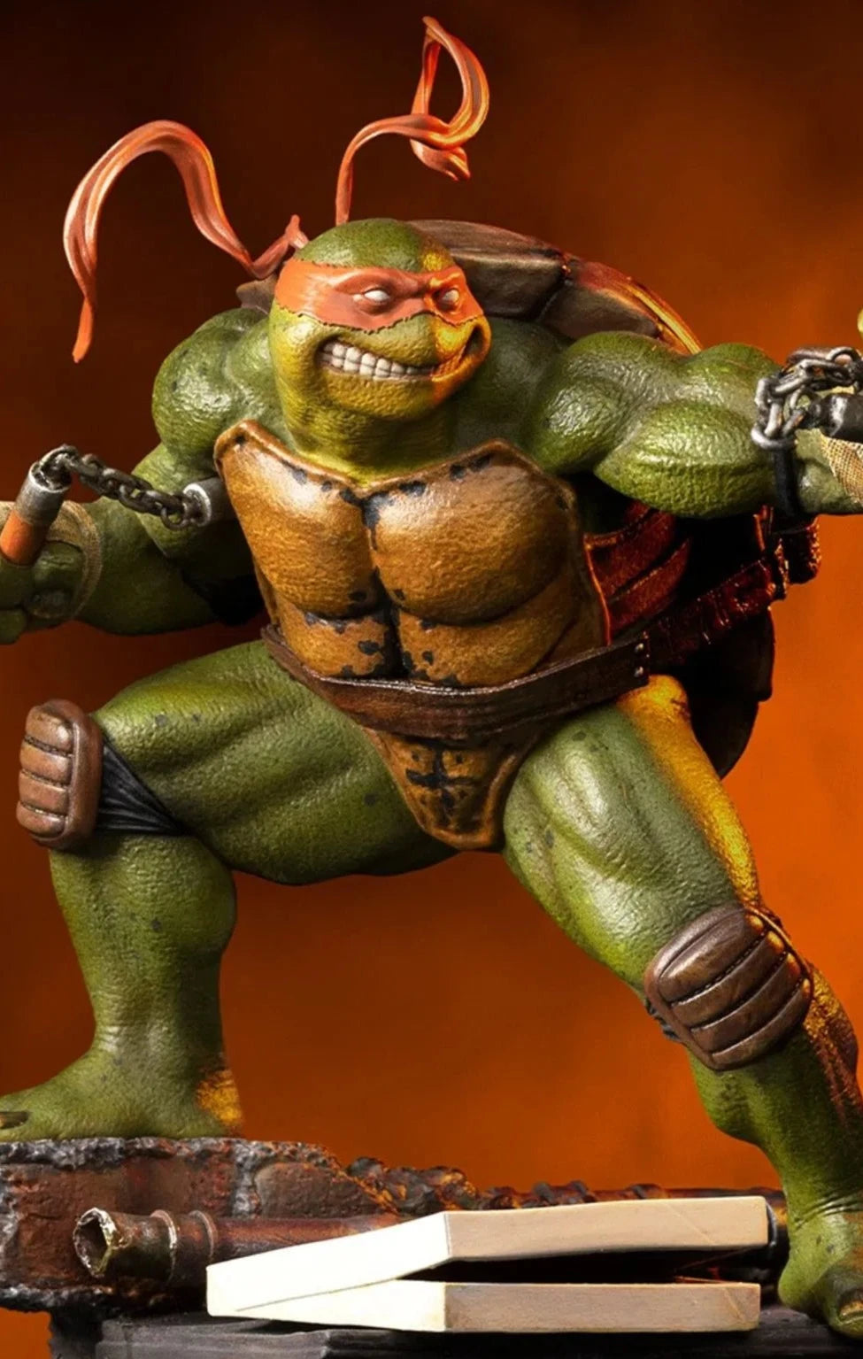 Iron Studios - BDS Arts Scale 1/10 - Teenage Mutant Ninja Turtles - Michelangelo Statue 26cm - flash vidéo