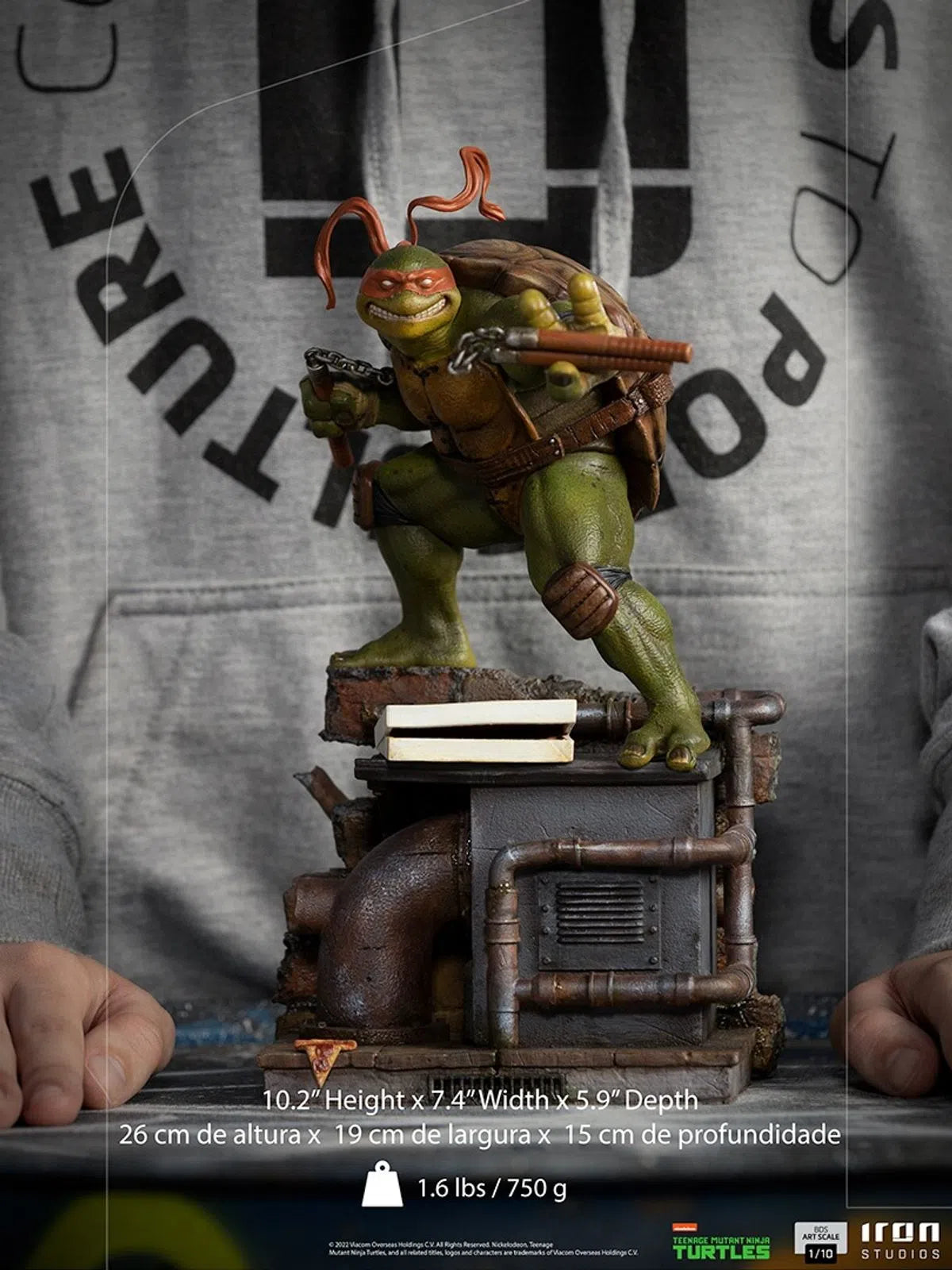 Iron Studios - BDS Arts Scale 1/10 - Teenage Mutant Ninja Turtles - Michelangelo Statue 26cm - flash vidéo