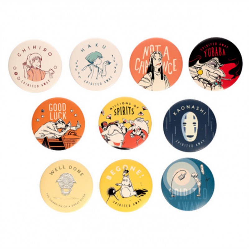 ASSORTIMENT DE 10 BADGES ANNIVERSAIRE CHIHIRO - LE VOYAGE DE CHIHIRO