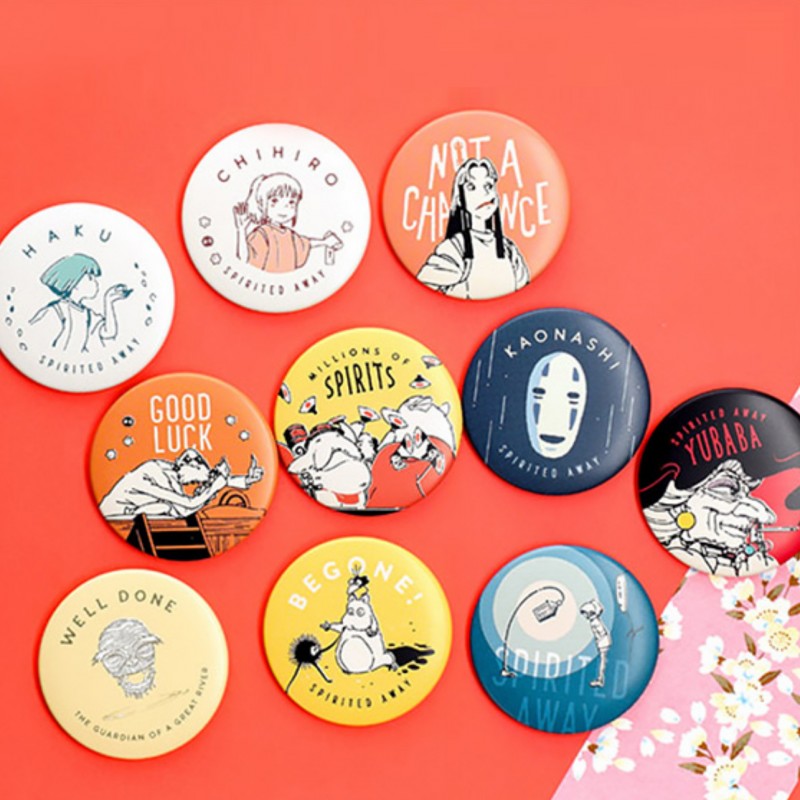 ASSORTIMENT DE 10 BADGES ANNIVERSAIRE CHIHIRO - LE VOYAGE DE CHIHIRO