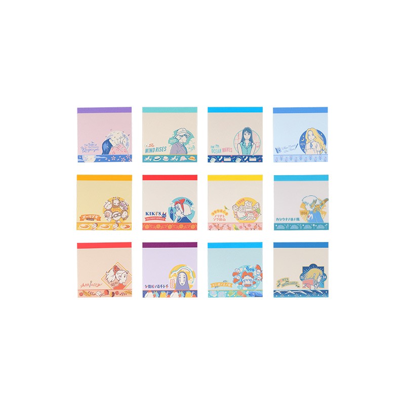 ASSORTIMENT DE 24 MINI BLOCS MEMO À COLLECTIONNER - STUDIO GHIBLI