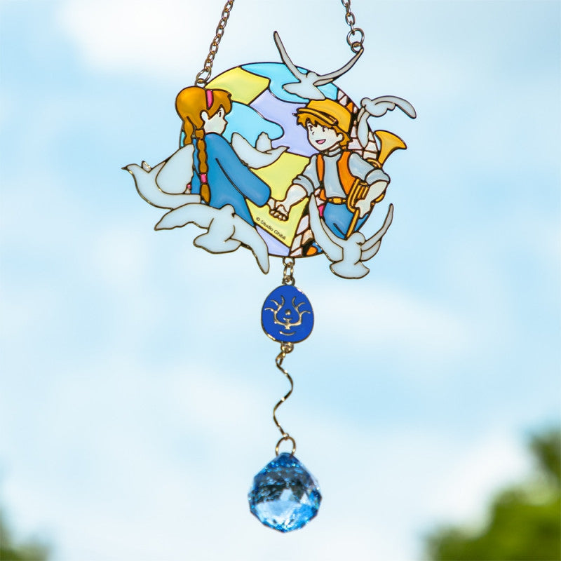 ATTRAPE-SOLEIL VITRAIL SHEETA & PAZU - LE CHÂTEAU DANS LE CIEL