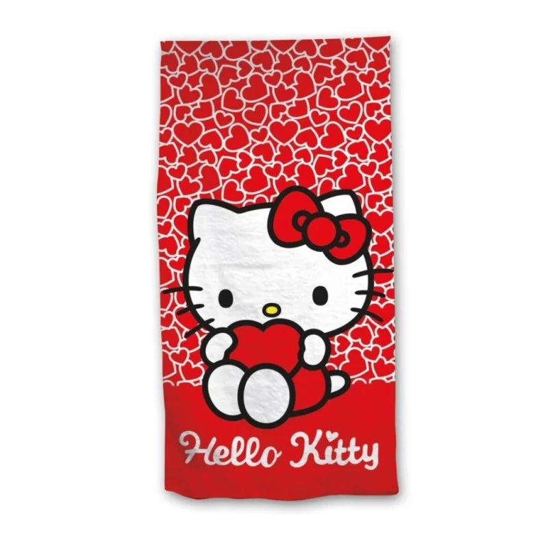 Hello Kitty - Serviette de plage 100% Polyester (70x140cm) - flash vidéo
