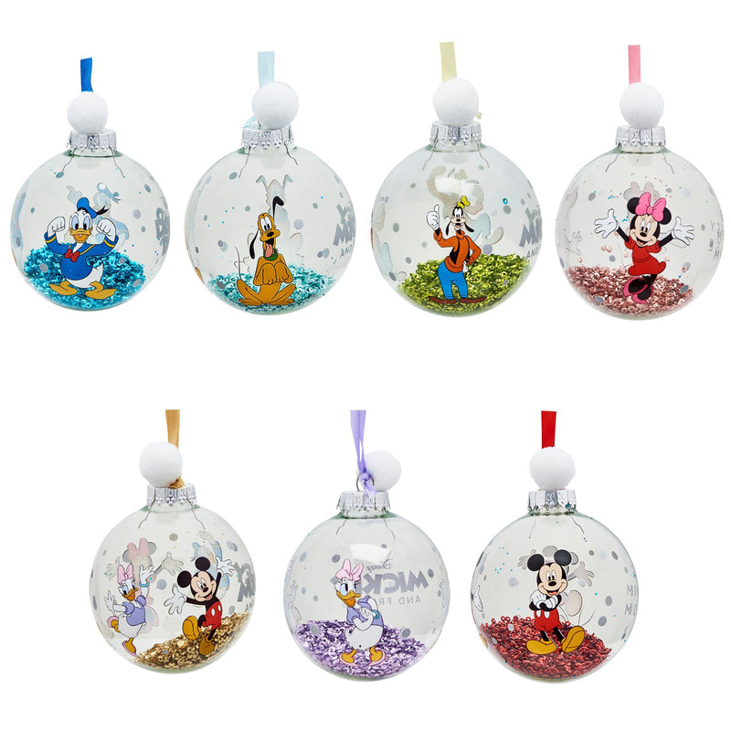 Disney - Lot de 7 Boules de Noël - Mickey et ses amis