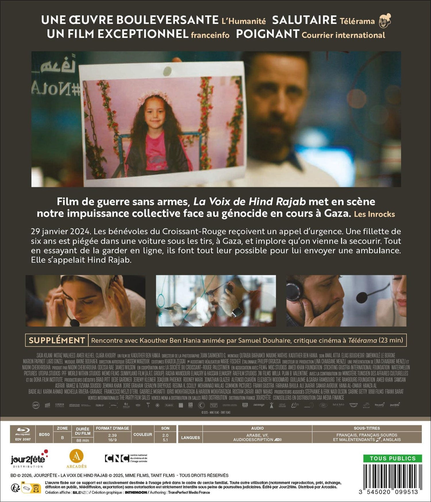 La Voix de Hind Rajab [Blu-ray]