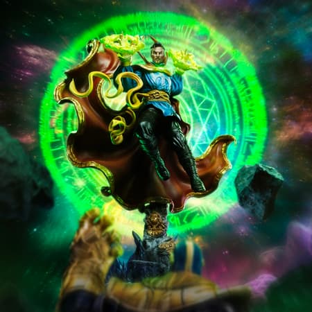 Iron Studios - Deluxe BDS Art Scale 1/10 - Marvel - Dr. Strange "Infinity Gauntlet" Statue 47cm - flash vidéo