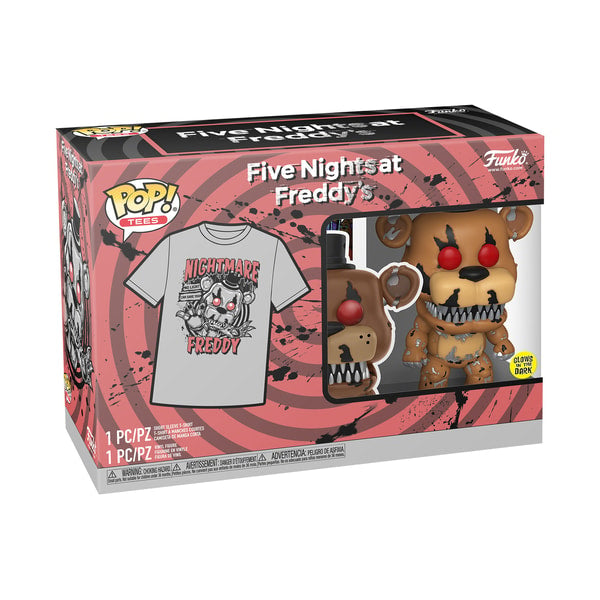 Funko Pop! & Tee: Five Nights at Freddy's - Nightmare Freddy (Glow in the Dark) - L - flash vidéo