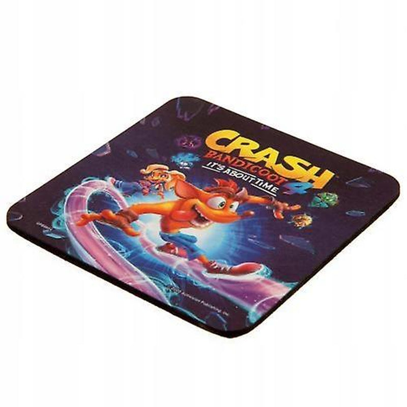 Crash Bandicoot 4 - Coffret cadeau : tasse, sous-verre et porte-clés "About Time"