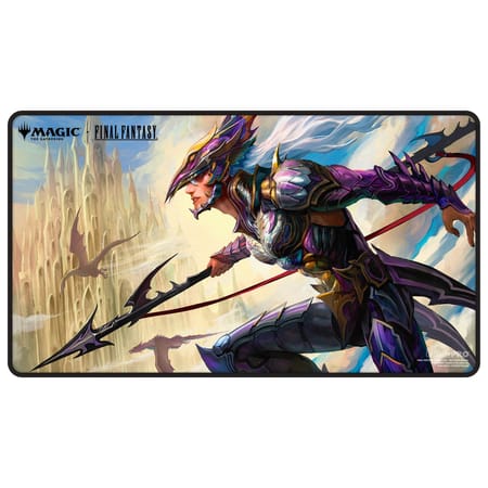 Ultra Pro - Magic: The Gathering - Universes Beyond: Final Fantasy - Tapis de jeu à surpiqûres noires Premium Kain, Traitorous Dragoon
