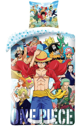 One Piece - Parure de lit en microfibre Luffy et son équipage I (200x140cm + 63x63cm)