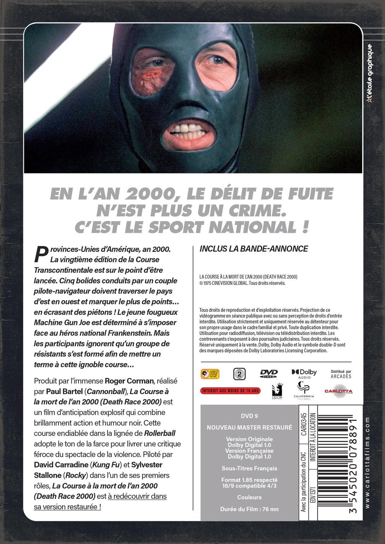 La Course à la mort de l'an 2000 (Death Race 2000) [DVD]