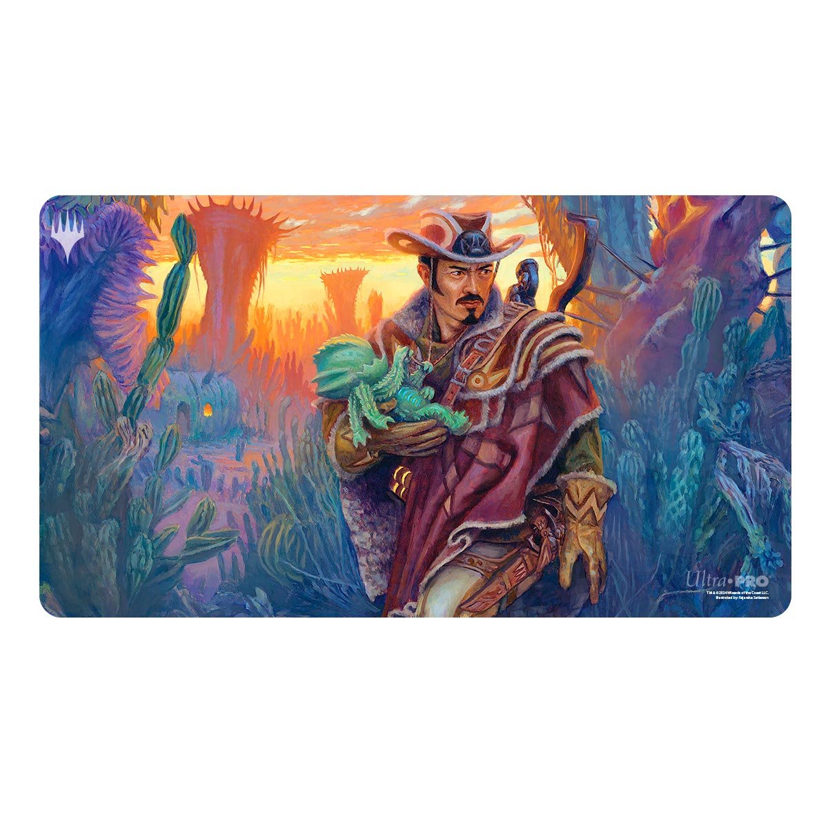 Ultra Pro - Magic: The Gathering - Outlaws of Thunder Junction - Tapis de jeu Yuma, fier protecteur (60 x 34 cm) - flash vidéo