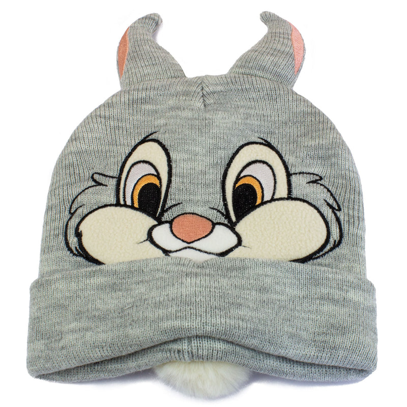 Disney - Bonnet à pompon Gris Bambi Visage de Panpan