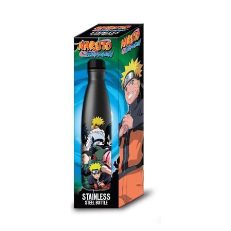 Naruto Shippuden - Bouteille d'eau en métal isotherme Personnages de Konoha 500ml - flash vidéo