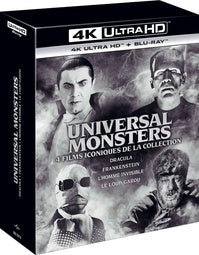 Coffret Universal Monsters : Dracula + L'Homme invisible + Frankenstein + Le Loup-garou [4K Ultra HD]