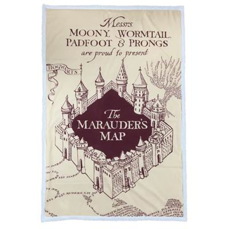 Harry Potter - Plaid Sherpa La Carte du Maraudeur