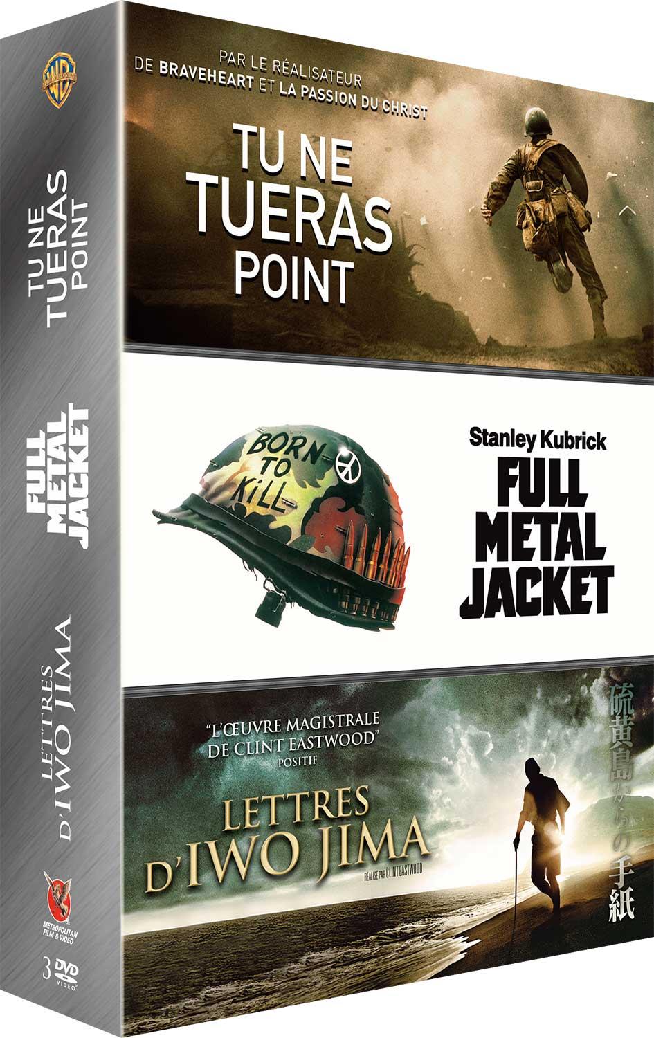 Tu ne tueras point + Lettres d'Iwo Jima + Full Metal Jacket [DVD]