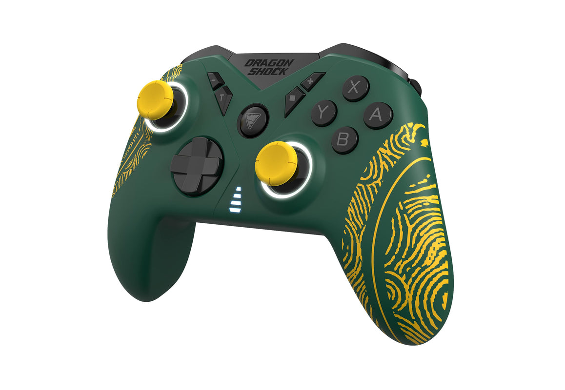 DragonShock - Manette sans fil NEBULA PRO Vert Velours pour Switch, Switch Lite, Switch OLED, PS3, PC et Android