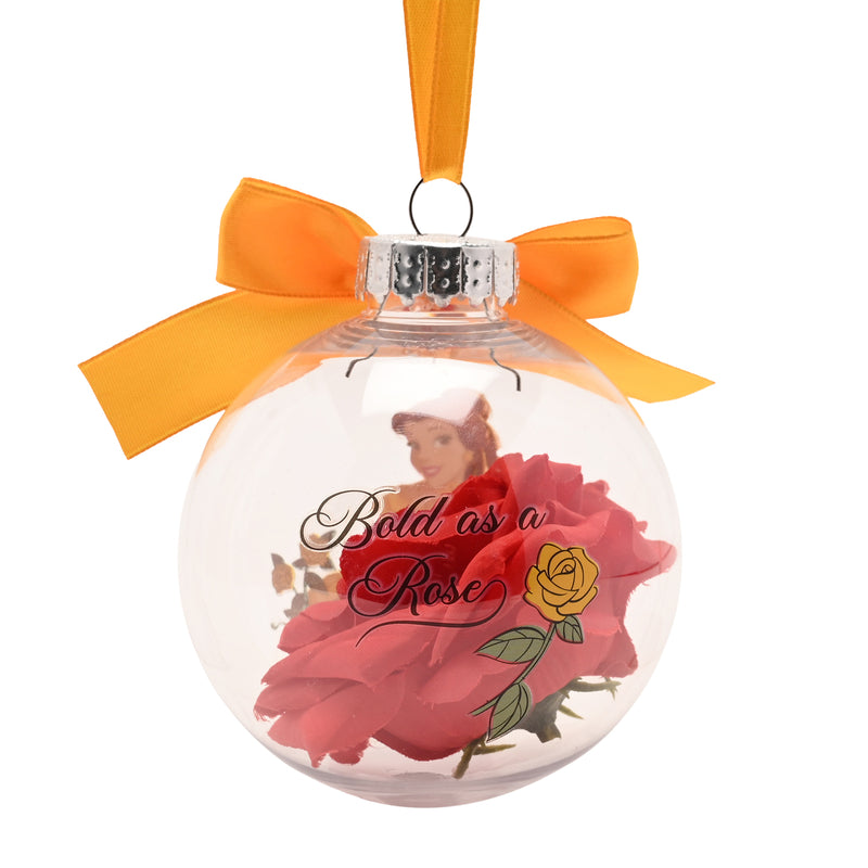 Disney - Princesse - Boule de Noël avec des Fleurs Artificielles - Belle