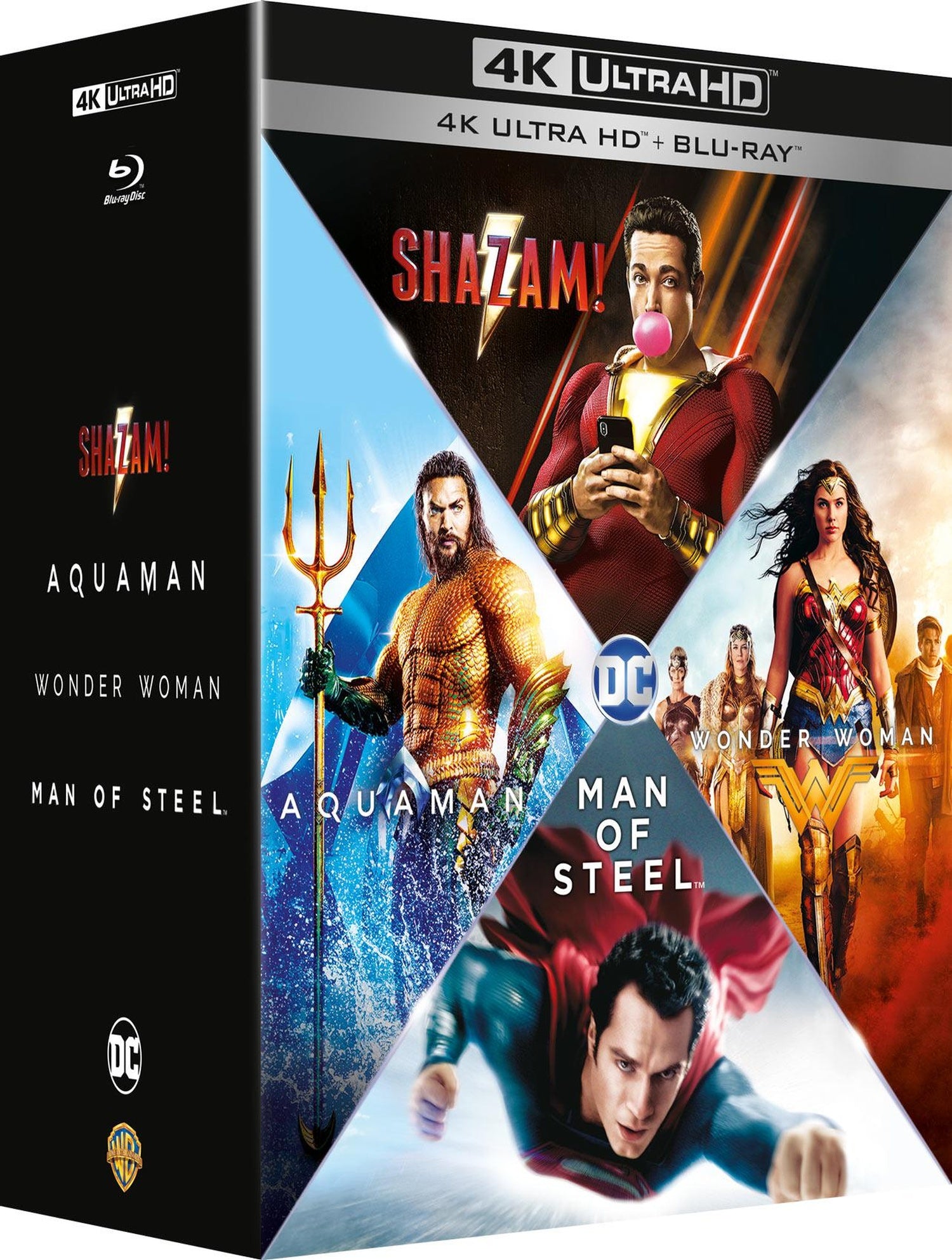 Origin Stories - Man of Steel + Wonder Woman + Aquaman + Shazam! [4K Ultra HD]