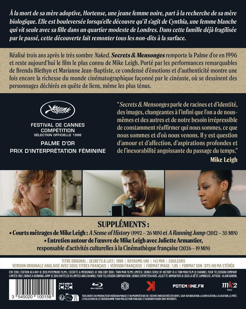 Secrets et mensonges [Blu-ray]