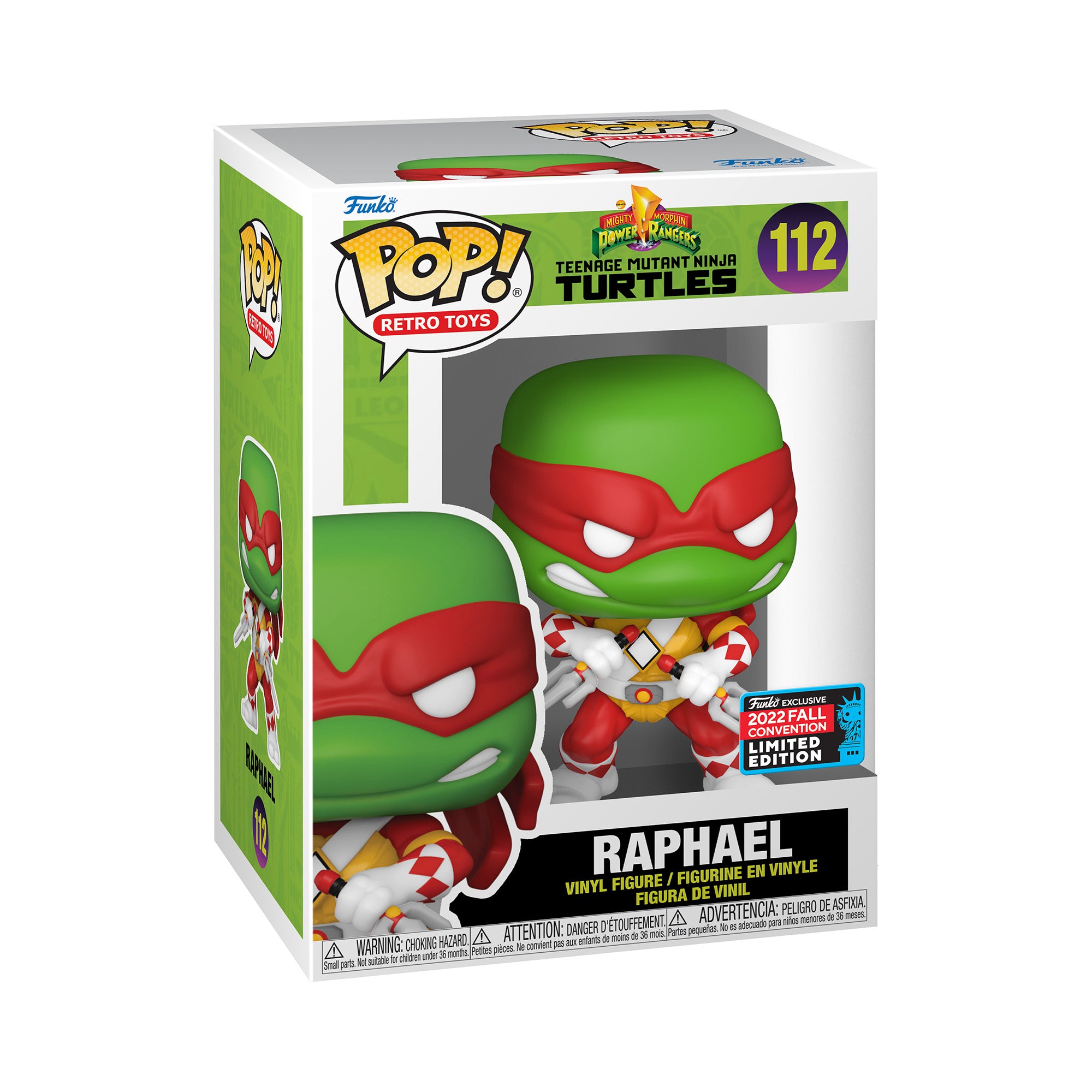 Funko Pop! Comics: Mighty Morphin Power Rangers/Teenage Mutant Ninja Turtles - Raphael - Smartoys Exclusive