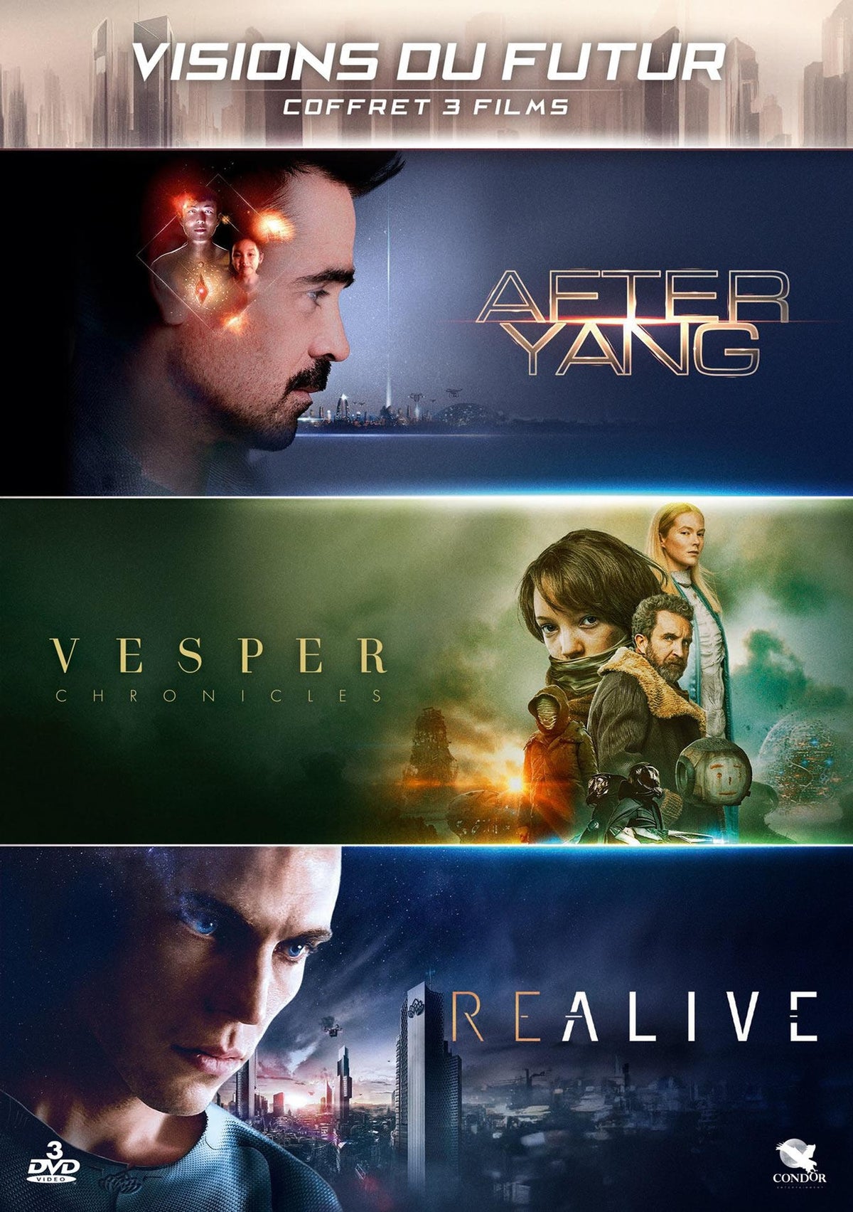 Visions du futur - Coffret 3 films : After Yang + Vesper Chronicles + Realive [DVD]