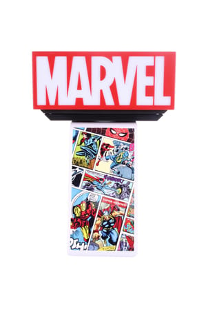 Cable Guys Ikon - Marvel - Marvel Logo Support Lumineux Chargeur pour Téléphone et Manette