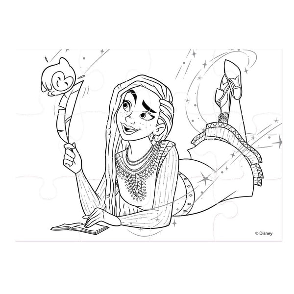 Wish : Asha et la Bonne Étoile - Puzzle 4 en 1 (12/15/20/24pcs) - flash vidéo