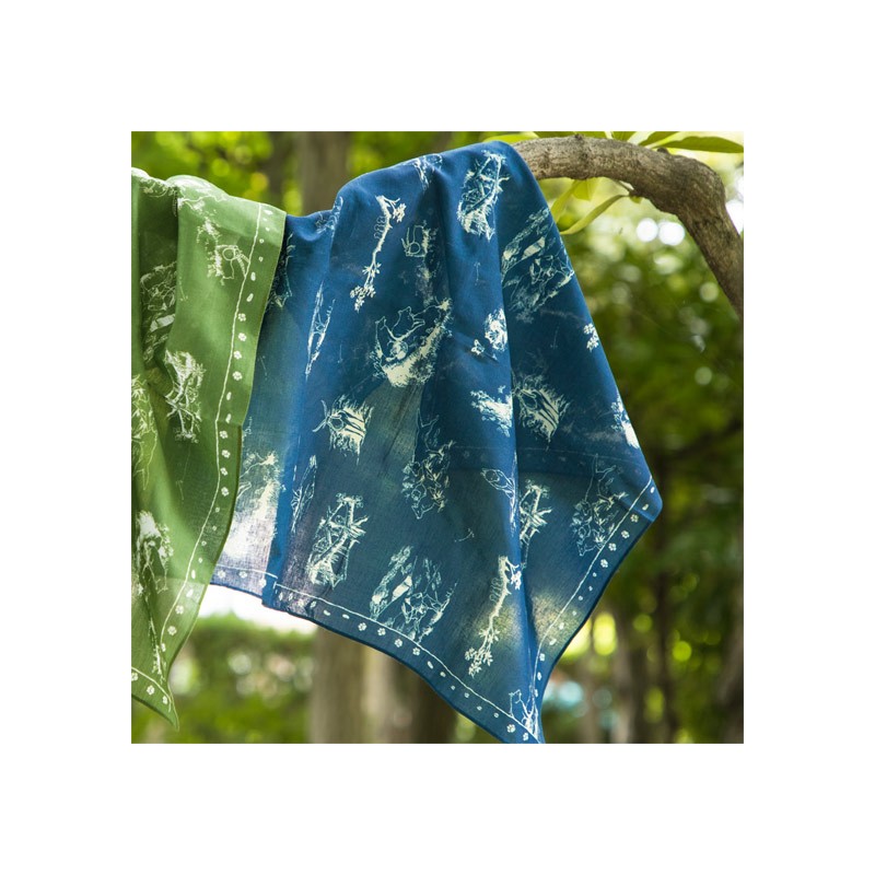 BANDANA VIVRE ENSEMBLE BLEU - PRINCESSE MONONOKÉ