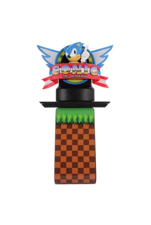 Cable Guys Ikon - Sega - Sonic the Hedgehog - Sonic Logo Support Lumineux Chargeur pour Téléphone et Manette (Sans Batterie)