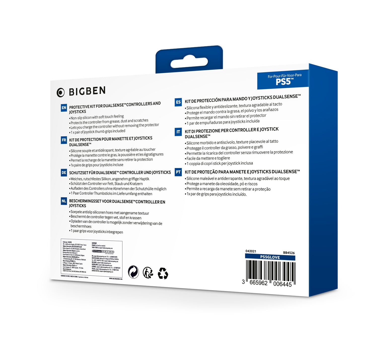 BigBen - Kit de protection en silicone camo pour manette Dualsense et joysticks