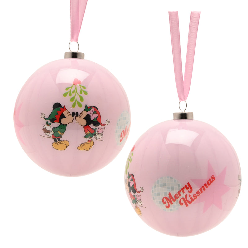 Disney - Lot de 4 Boules de Noël - Mickey et Minnie