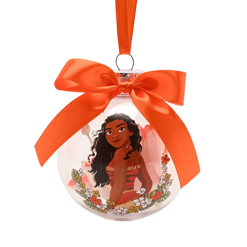 Disney - Princesse - Boule de Noël avec des Fleurs Artificielles - Vaiana