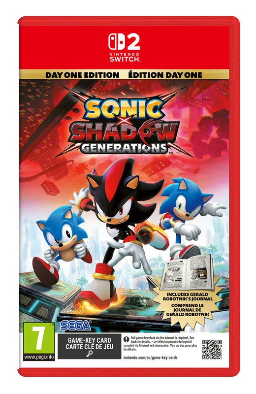 SONIC X SHADOW GENERATIONS - Édition Day one - Game-key Card