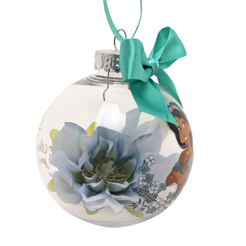 Disney - Princesse - Boule de Noël avec des Fleurs Artificielles - Jasmine