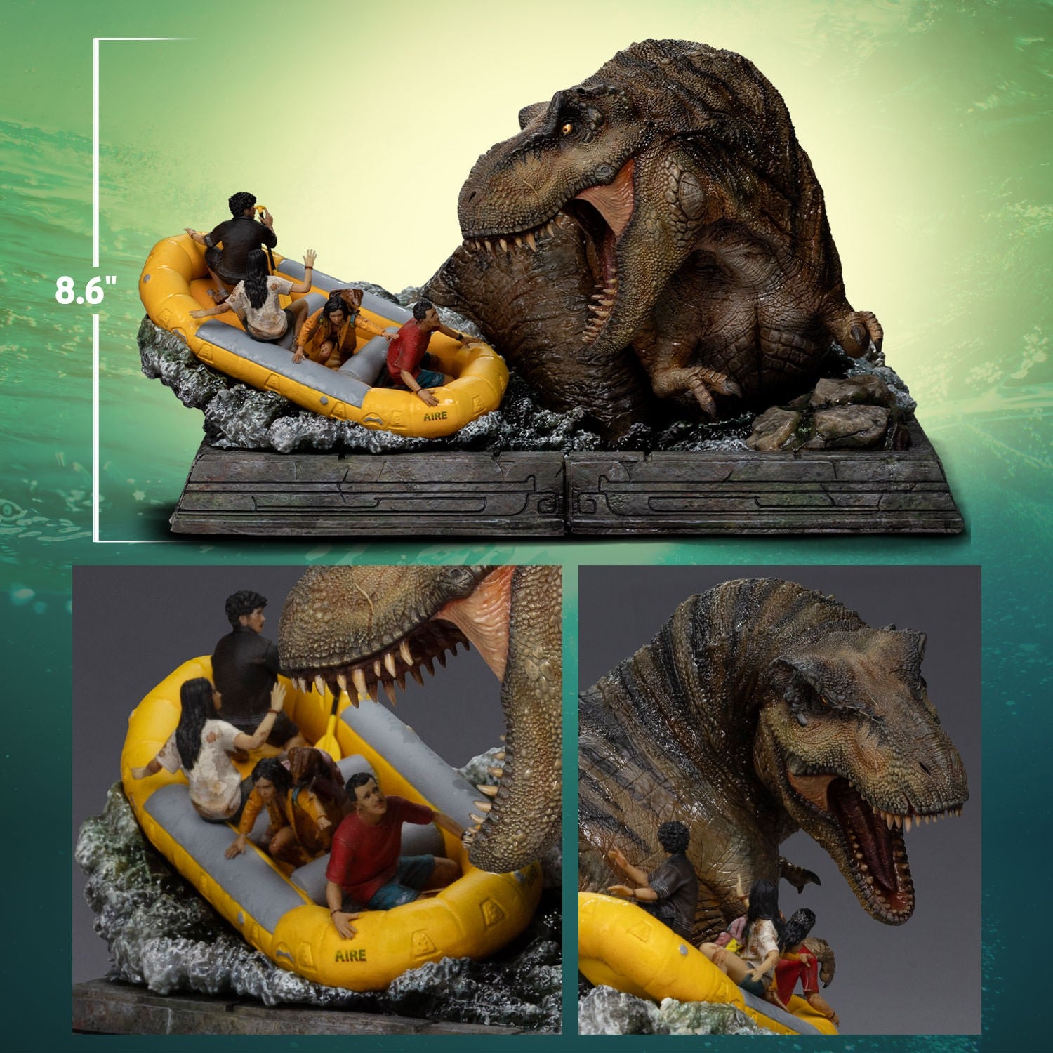 Iron Studios - Demi Art Scale 1/20 - Jurassic World: Rebirth - T-Rex River Attack Statue 22cm