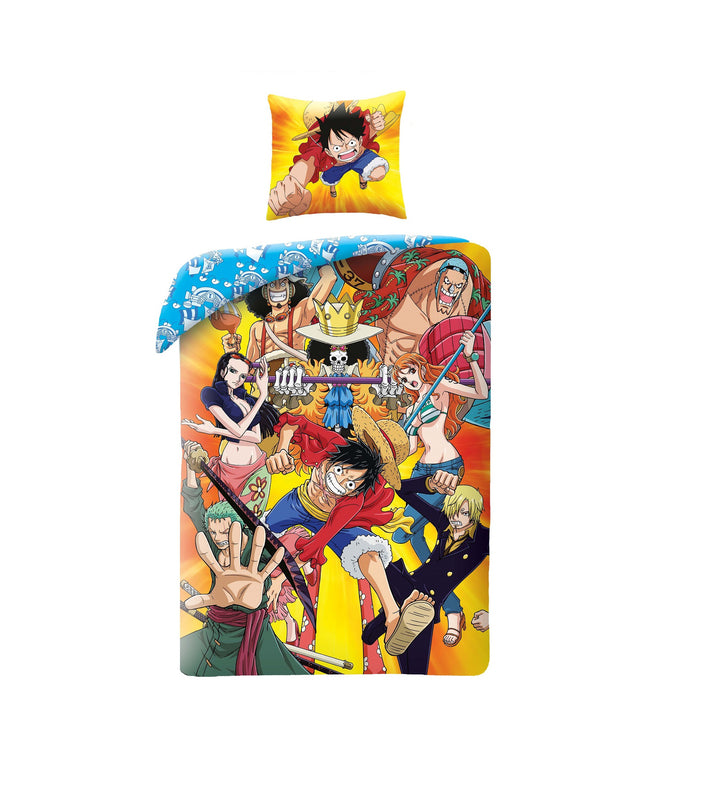 One Piece - Parure de lit en microfibre Luffy et son équipage IV (140x200cm + 63x63cm)