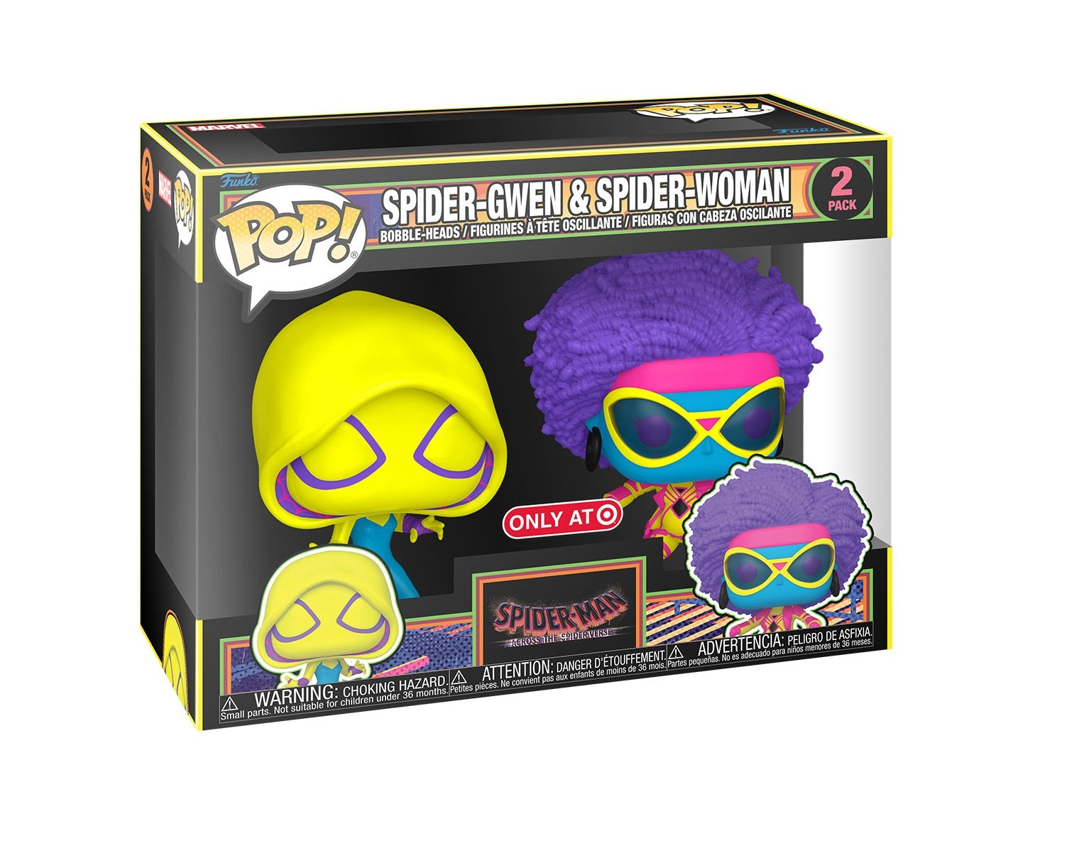 Funko Pop! 2-Pack: Spider-Man: Across the Spider-Verse - Spider-Gwen & Spider-Woman (Blacklight)